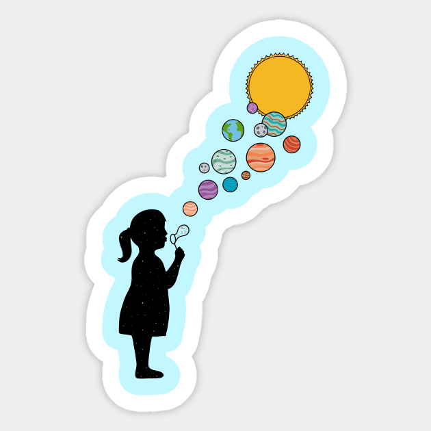 Planets bubbles Sticker by coffeeman